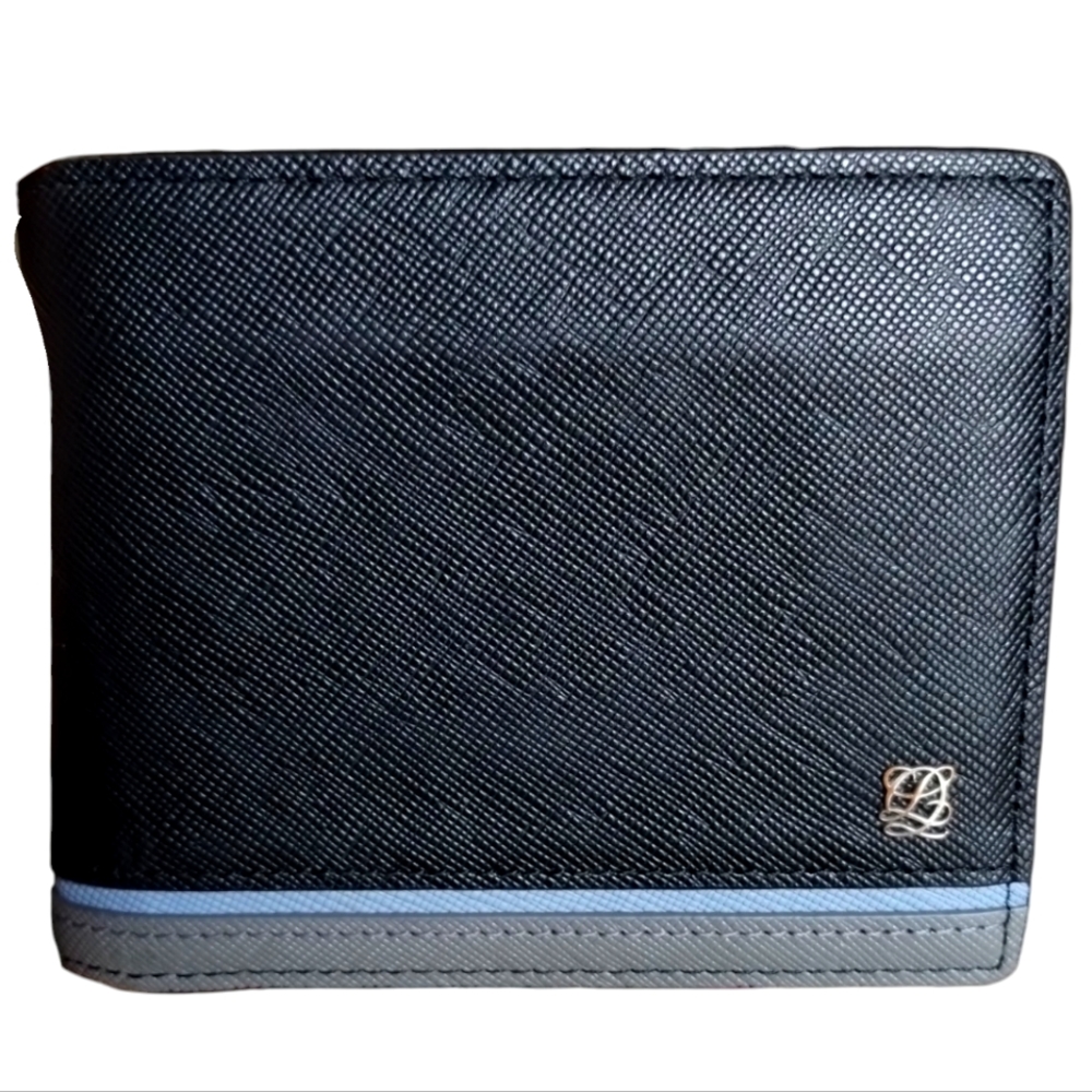 Louis Quatorze Mens Saffano Leather Bi fold Wallet